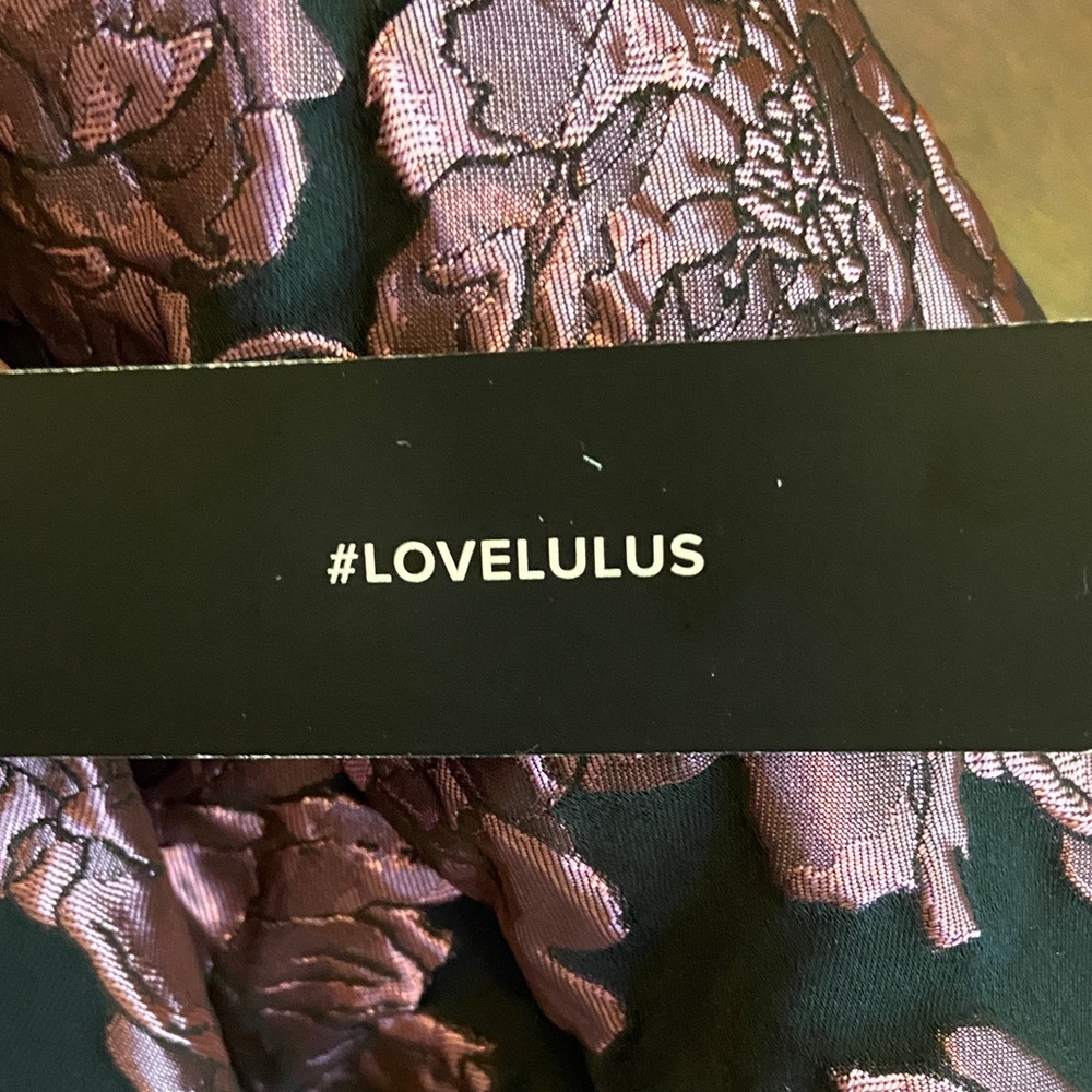 NWT Lulu's Mayia Purple and Black Jacquard Floral Print Long Jacket - Picture 3 of 15